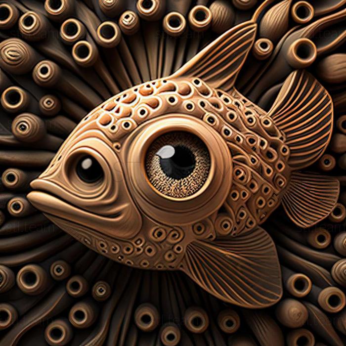 3D model Bubble eye fish (STL)